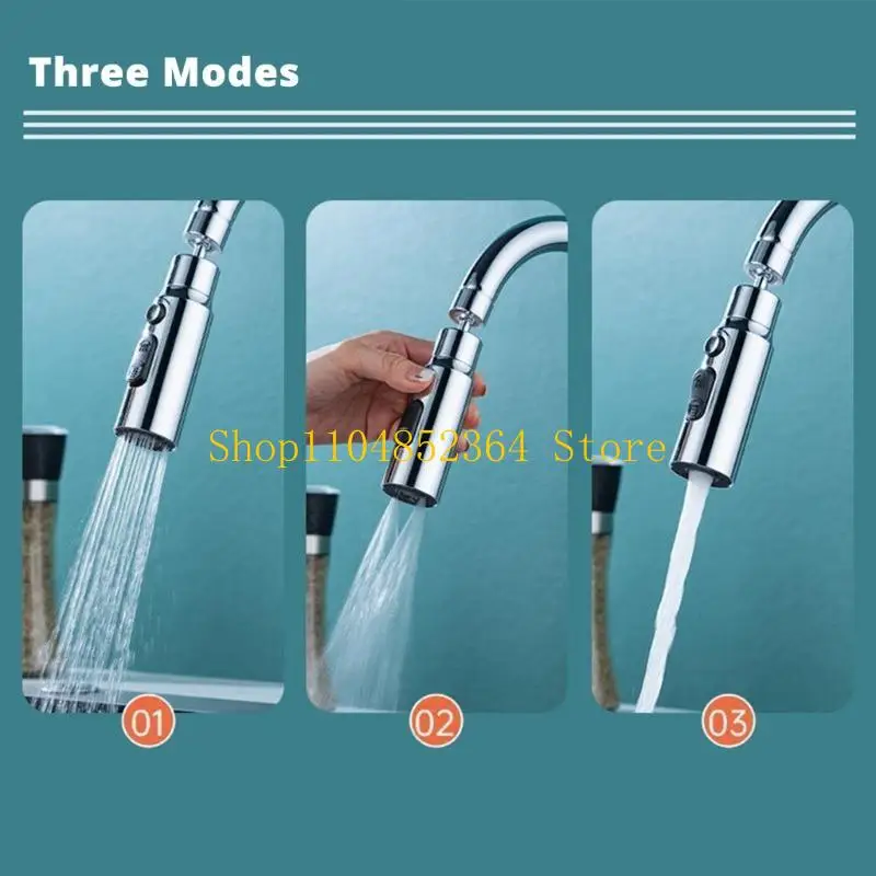 652F Wielofunkcyjny kran kuchenny Głowica natryskowa 3 funkcje Obrót o 360 stopni Obraca wylewki Przedłużacz Wielofunkcyjny kran