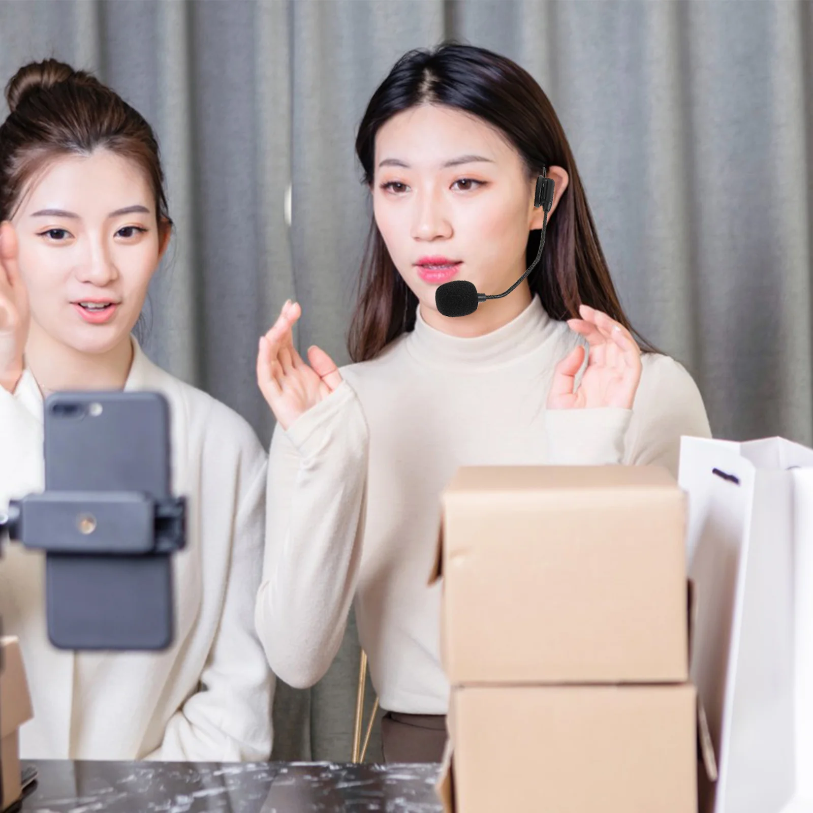 

Wired Microphone 3.5Mm Screw Locking Head-Mounted Mic Adjustable Angle Lightweight Compact Design High-Shielding Copper Head For