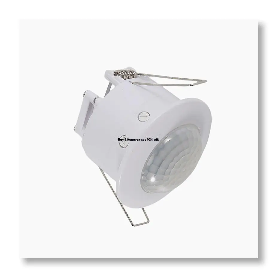 ●Ceiling Recessed PIR Motion Sensor Infrared Adjustable Detector for Corridor Warehouse Stairs Porch Lamp Switch