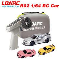 LDARC 1/64 RC Car R02 Tabletop Mini Rc Sports Vehicles car 2.4G Simulated Electric Remote Control Model Car RTR Adults Children