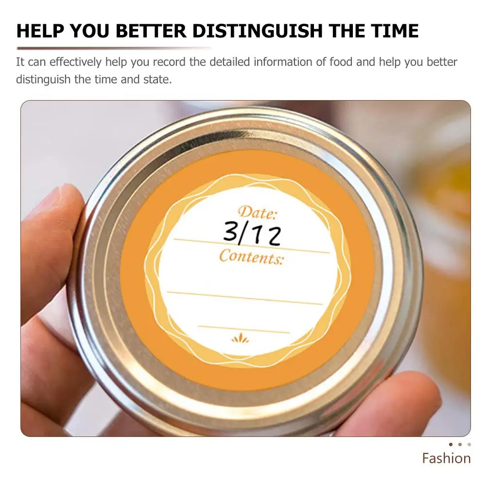 60 Pcs Circle Stickers Date Label Multipurpose Food Labels Portable Note Bottle Convenient for Kitchen Blank