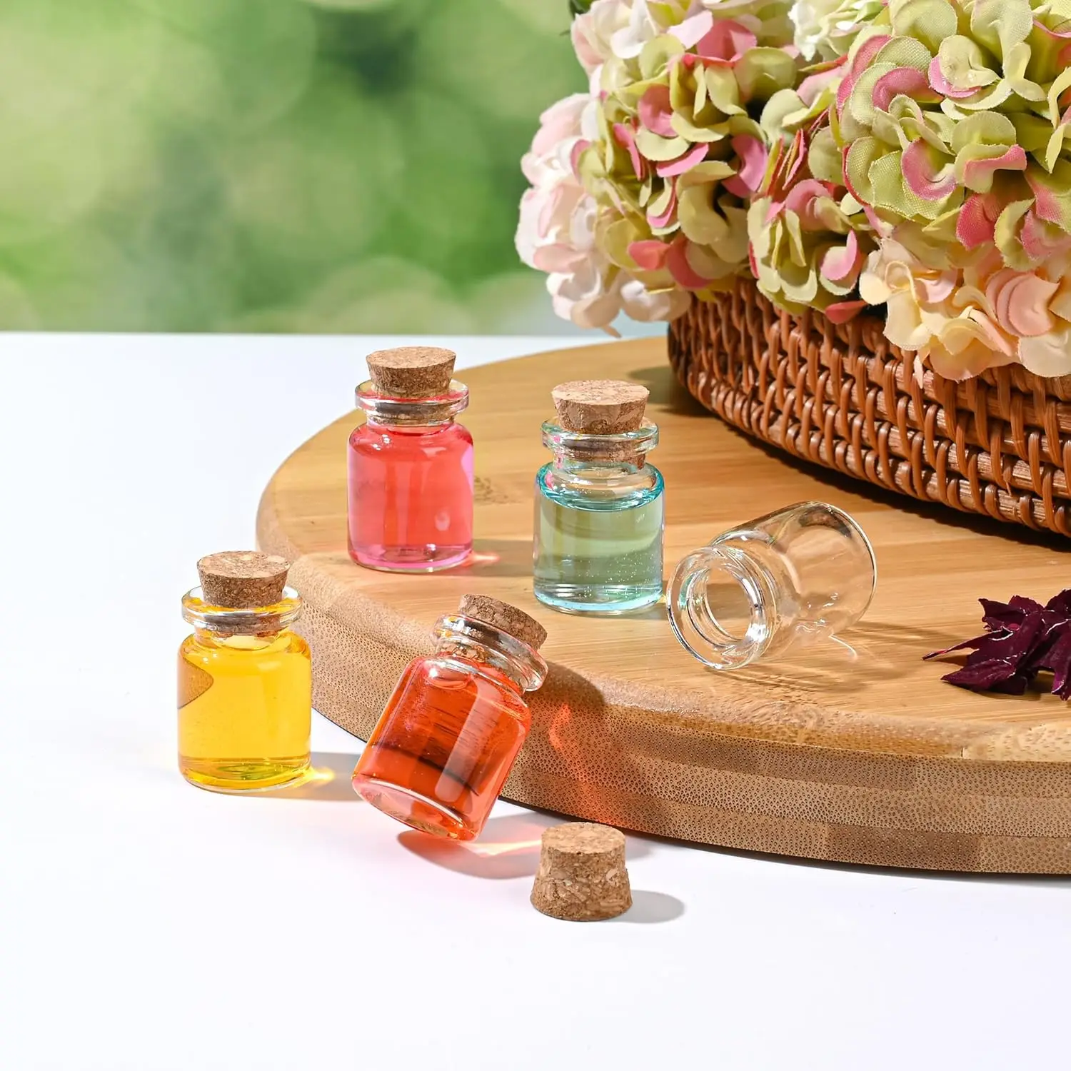 30개 빈 투명 코르크 유리병 5/8/10/12/15/20ml 바이알 소원병 드리프트 병 DIY 웨딩 파티 장식 용기