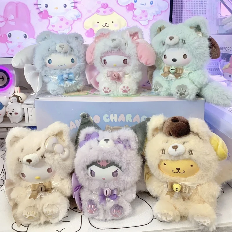 

Персонажи Kuromi Fox Island слепая коробка Cinnamoroll Kuromi Vinly плюшевые подвески коробка-сюрприз My Melody аниме кукла Mystery Bag игрушка