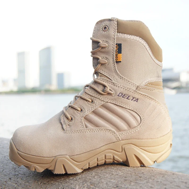 Botas tácticas de cuero impermeable para desierto y exterior - imagen 2
