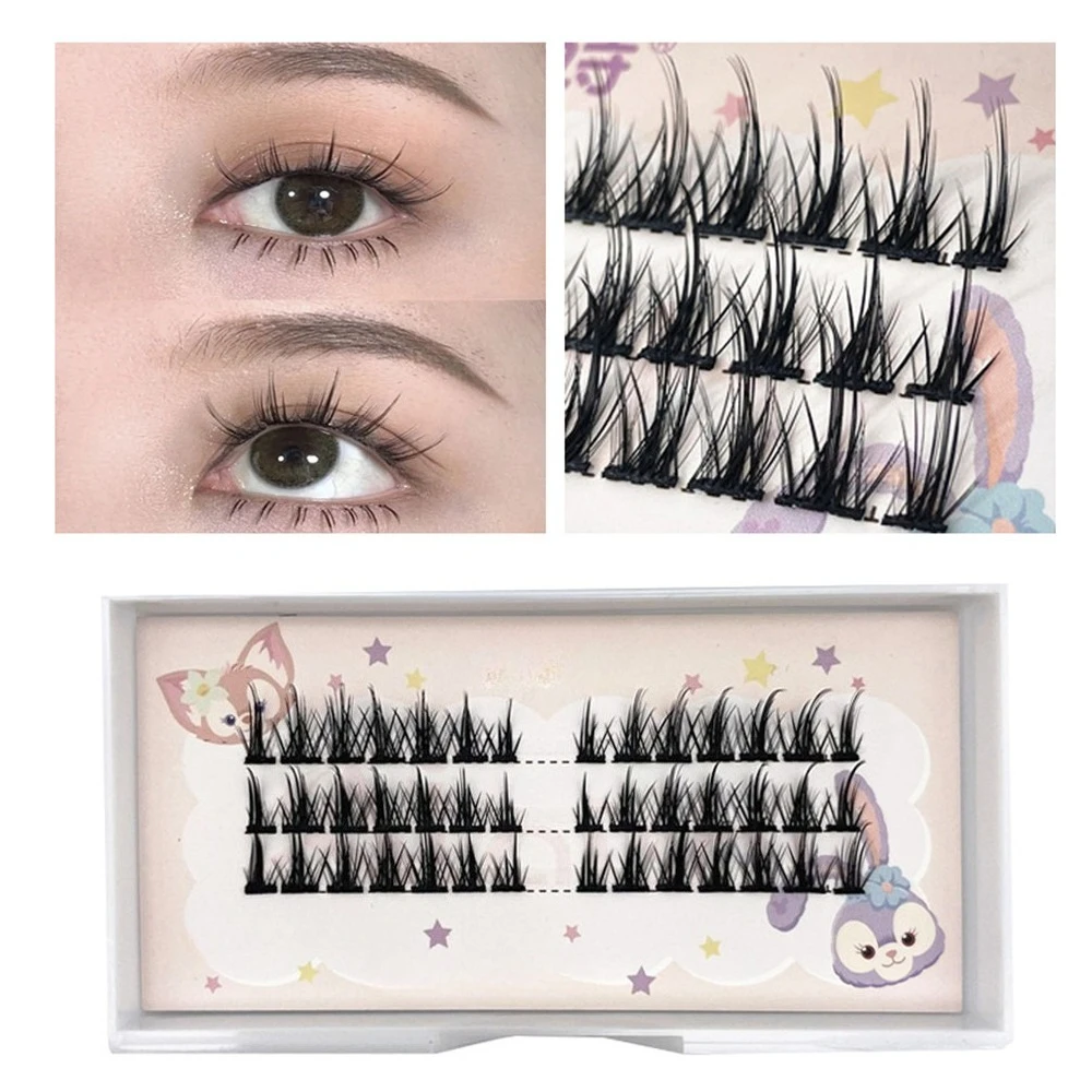 Nieuwe natuurlijke valse wimpers Cos Little Devil Fairy DIY valse wimpers dikke individuele wimpers make-up gereedschap set