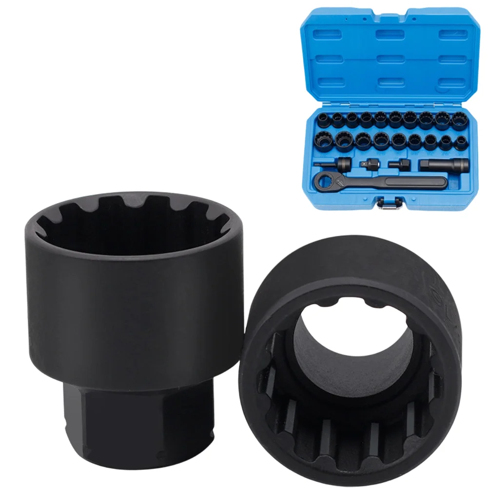 24 Piece Pass Through Socket Wrench Set Metric 10-19mm Inch 3/8-7/8 Ratchet Hollow Sleeve For Auto Repair And Home Projects