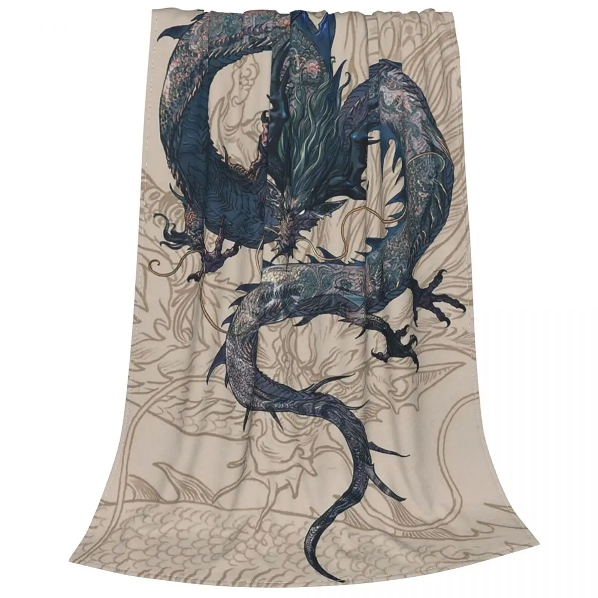 Dragons Zodiac Blanket Coral Fleece Plush Spring Autumn Imperial Power Breathable Soft Throw Blankets for Home Car Bedspreads