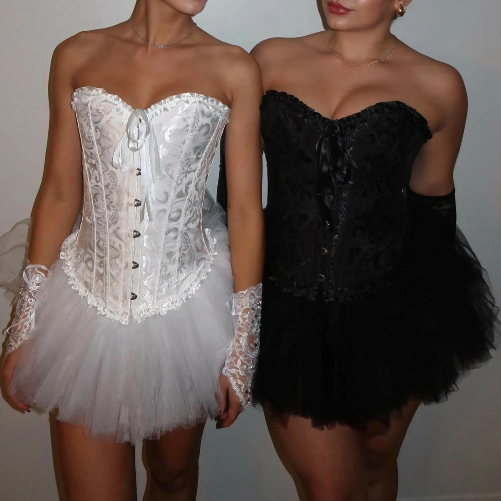 

Женские праздничные костюмы для косплея лебедя на Хэллоуин, тюлевые костюмы без рукавов с оборками, одинаковые элегантные жуткие наряды