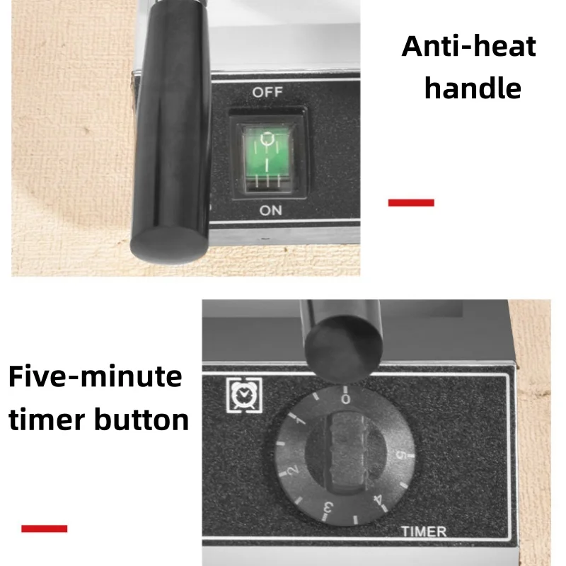 Electric Customized New Bear Mold Shaped Fill Ice Cream Rolls Waffle Machine 1600W Non-Stick Pan Commercial Waffle Toaster