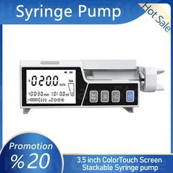 4.3 inch Touch Screen Syringe pump Stackable Type Human or Veterinary Use