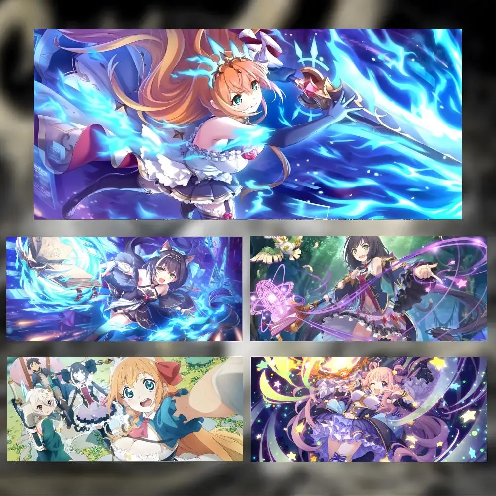 colorful game Princess Connect Re Dive Mouse Pad Large Thick Desk Pad Stitched Edges Gaming Mouse Mat for PC