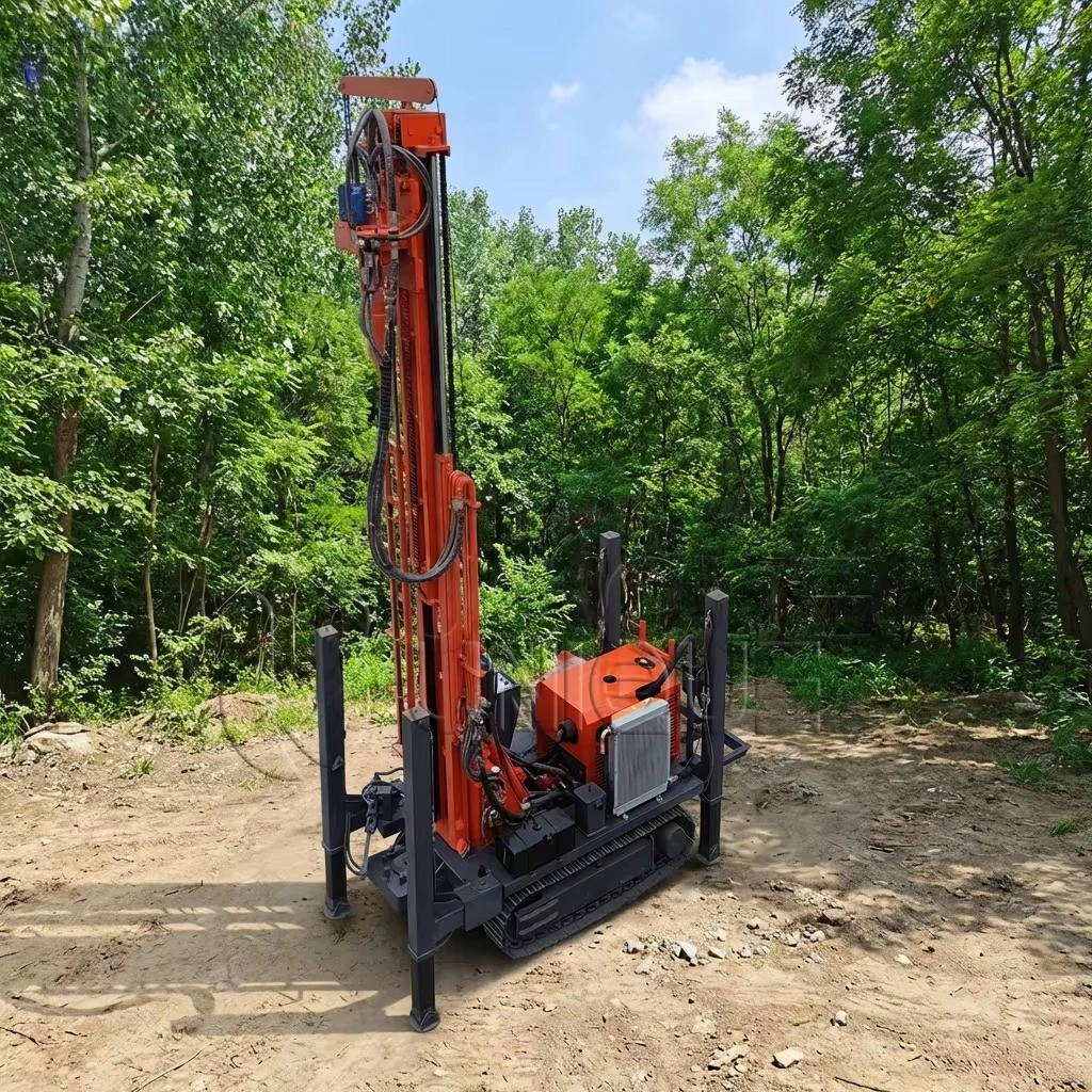 China Quarry Water Well Dual Use 260m Hydraulic Crawler Drilling Rig Multifunctional Borehole Drill Machine for Hard Rock