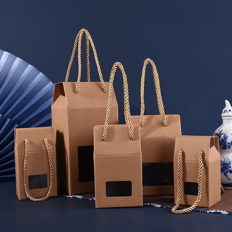 

100 шт./лот, универсальная креативная упаковочная коробка из крафт-бумаги, кружка, подарочная коробка, коробки для чая и меда, оптовая продажа