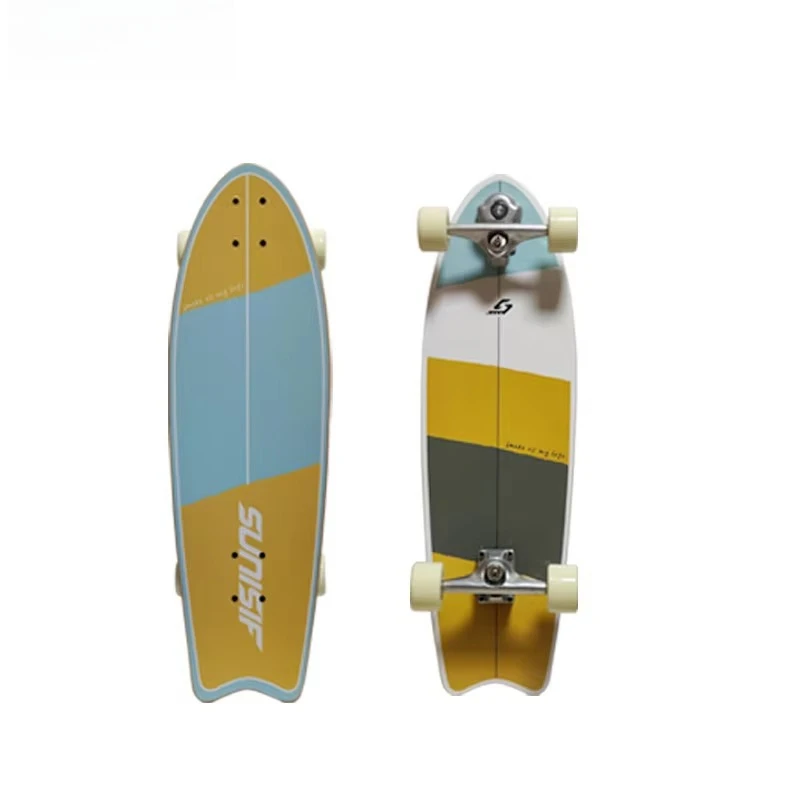Custom High-Speed Adult Skateboard for Beginners Portable Fishtail Walking Board for Kids and Land Surfing Deck