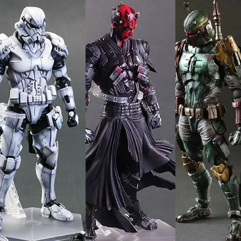 Figuras de acción movibles de Star Wars, modelo de juguetes de colección de Navidad, Boba Fett, Darth Vader, Stormtrooper Maul