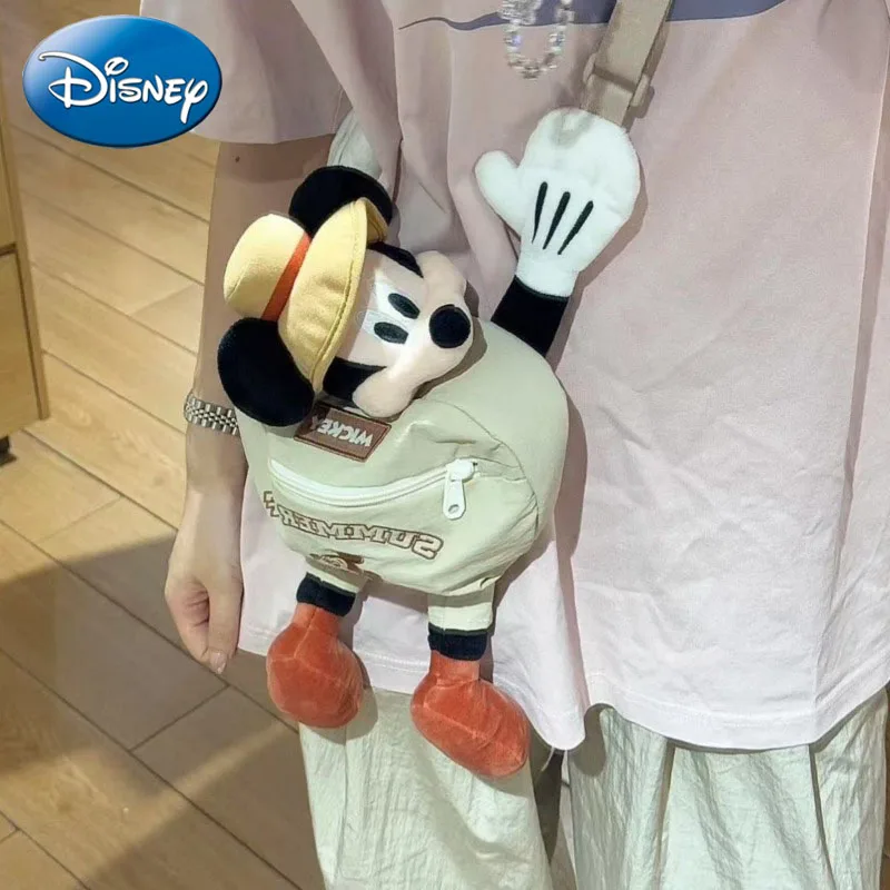 

Высококачественная сумка Disney New Cartoon Mickey, милая сумка через плечо с Микки Happy для кемпинга, дорожный рюкзак