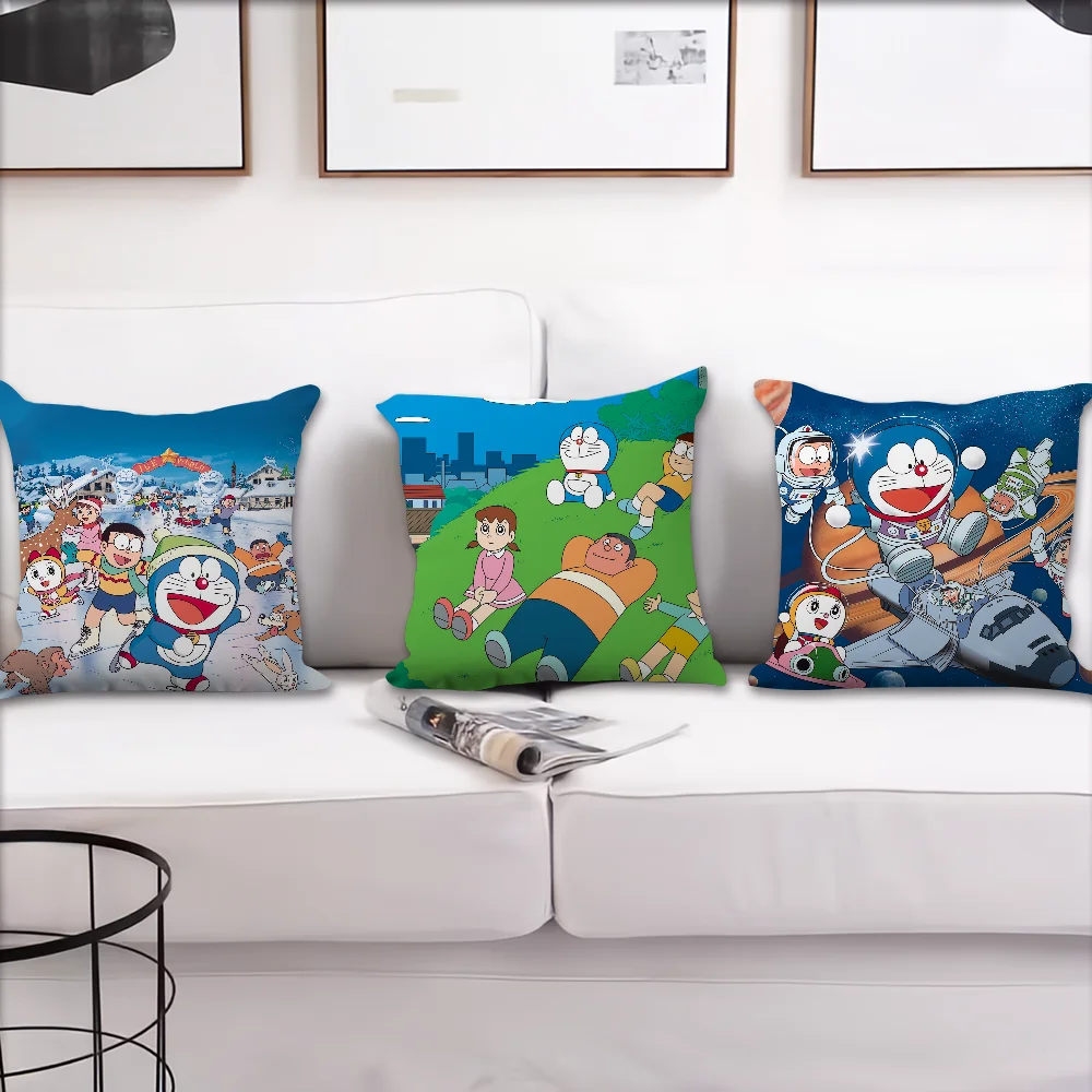 Cartoon D-Doraemons Cute cushion cover Accessories Square Cushion Room Bedroom Headboard Sofa Living Backrest Car Nap Time