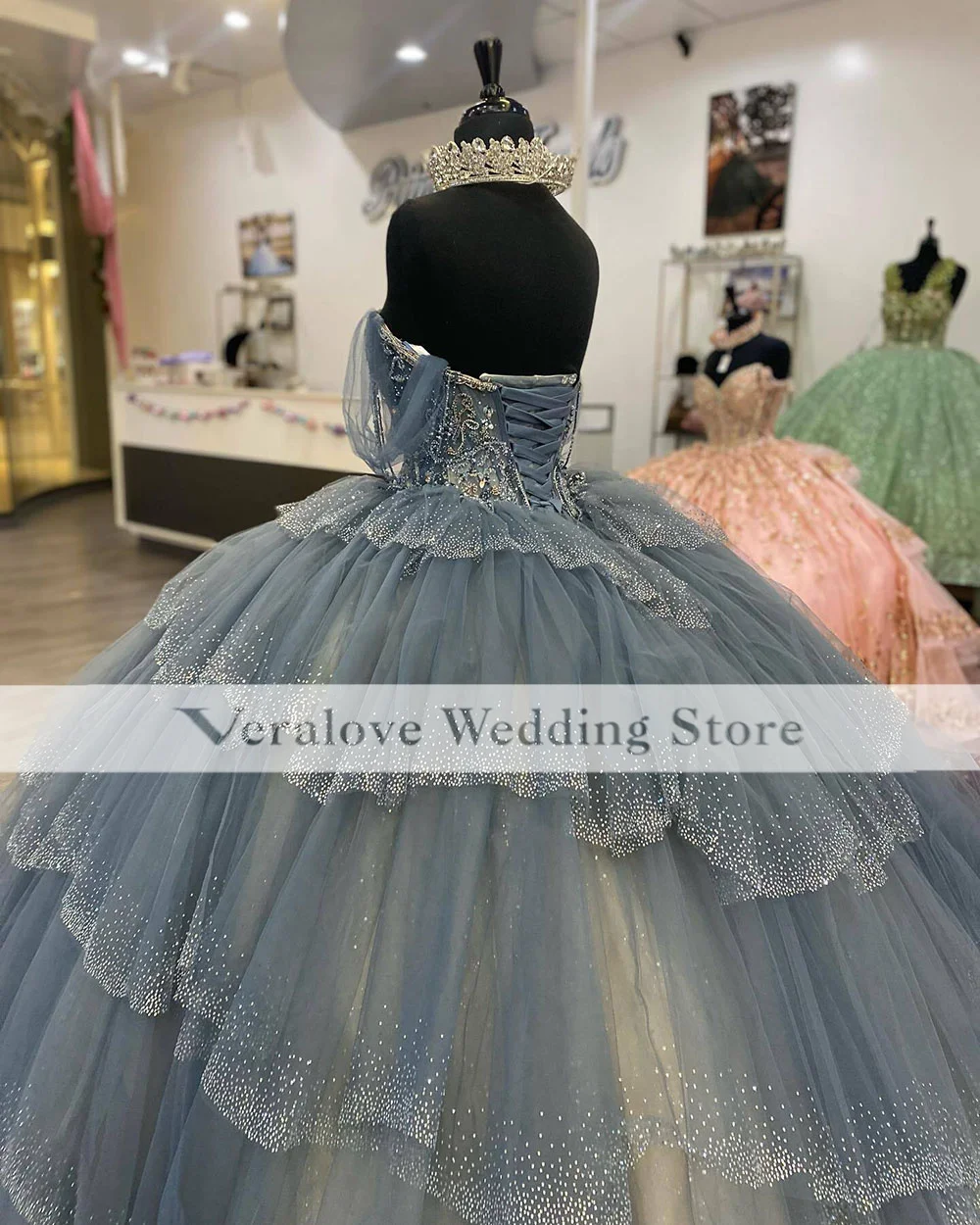 Elegante Quinceanera vestido fora do ombro, Applique vestido de baile, 15 anos, 2024