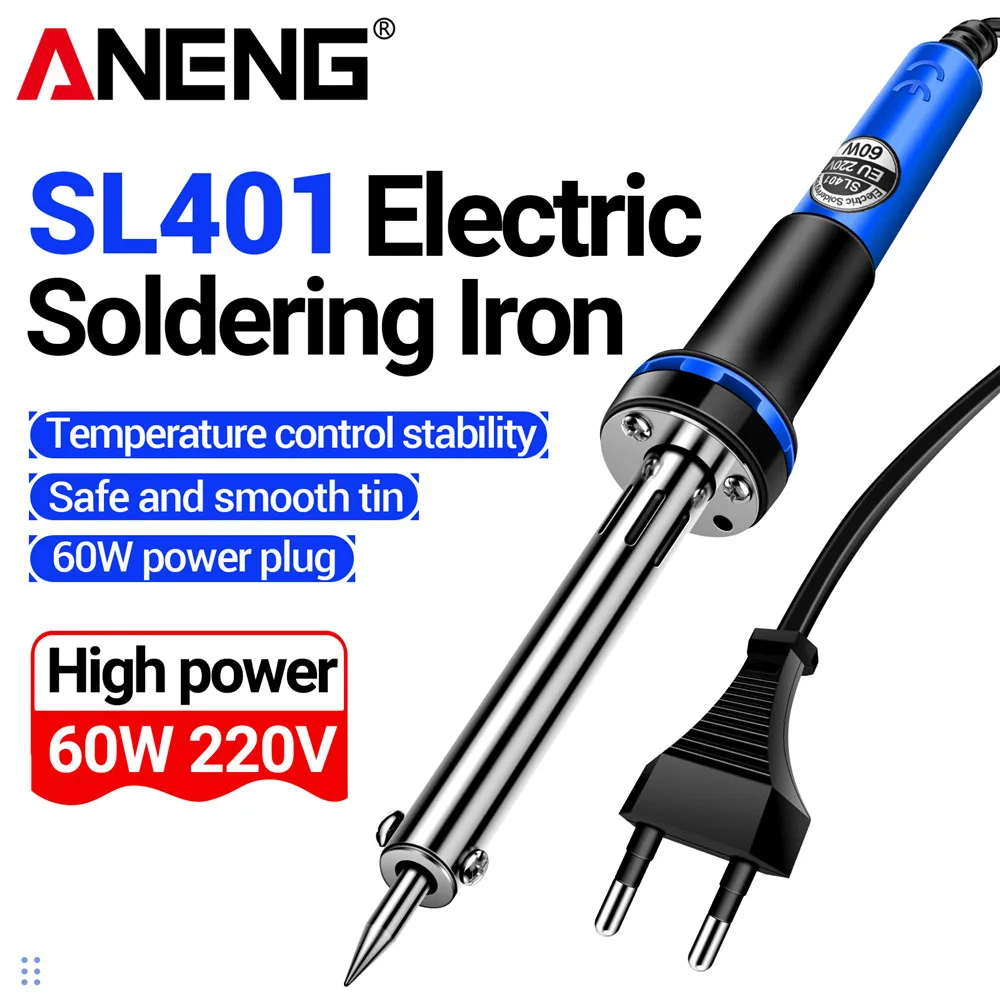 Electric Soldering Iron US/EU Plug 30/40/60W Tester Tin Tips Repair Welding External Heating Inner Core Solder Tools ANENG SL401