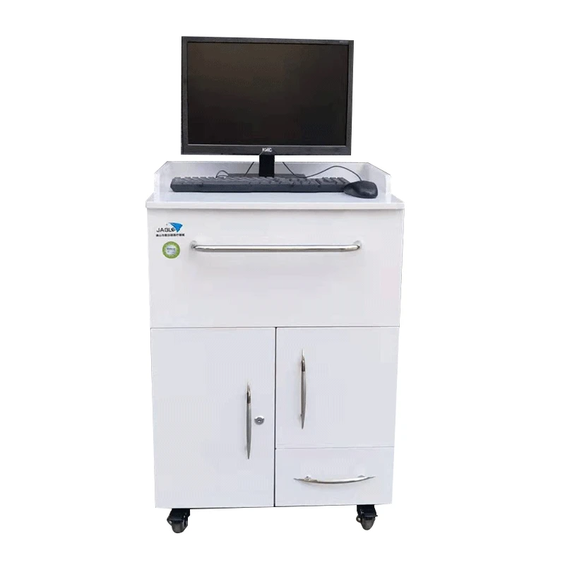 Dental Mobile Cabinet with Quartz Stone Tabletop and Built-in Power Supply Socket 46kg for Oral Scanning Equipment