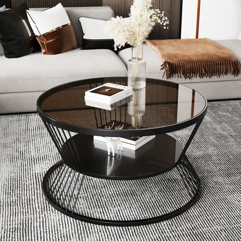 Modern simple coffee table Changhong tempered glass coffee table small apartment living room