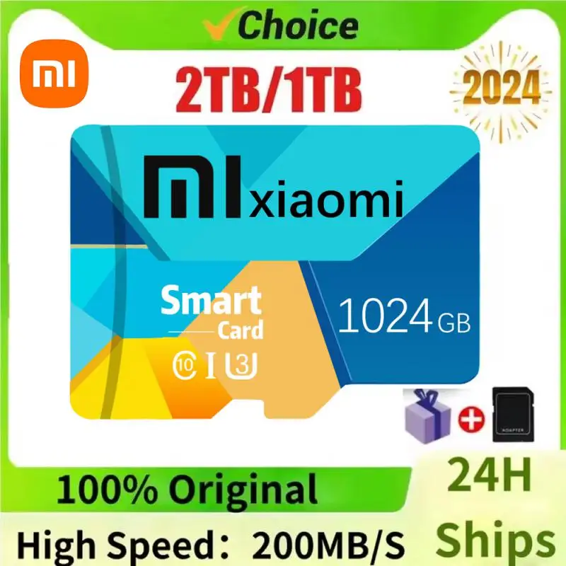 Оригинальная SD-карта Mijia Xiaomi V60, класс 10, карта памяти 128 ГБ, SD-карта на 1 ТБ, искусственная карта Micro TF SD, A2, 256 ГБ, 512 ГБ для планшетов и телефонов