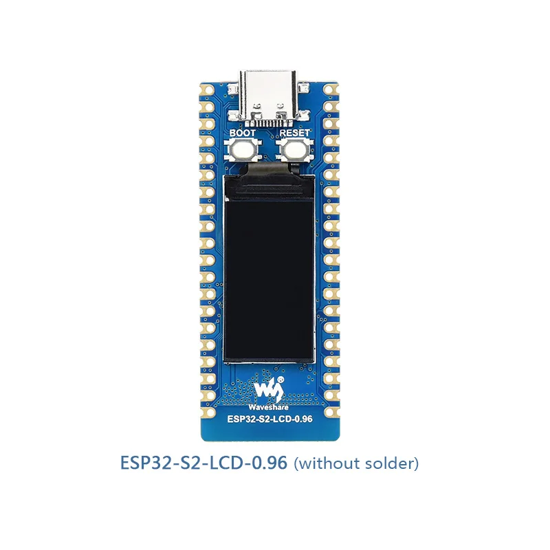 ESP32-S2 MCU WiFi Development Board, 240MHz, 2.4 GHz WiFi, LCD Version With Optional Pinheader