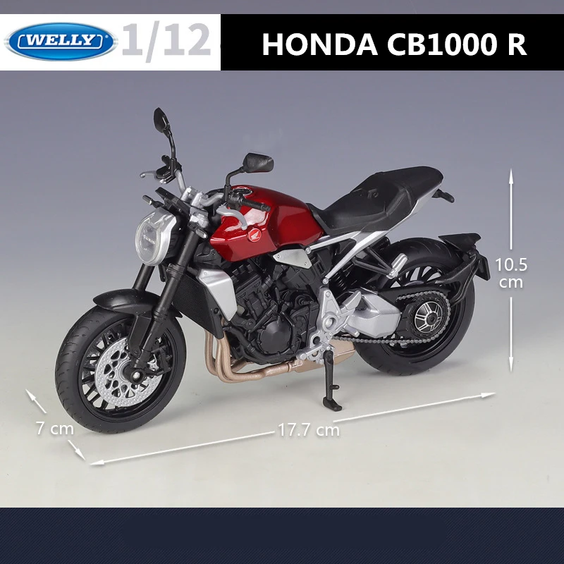 WELLY-HONDA CB1000R Alloy Race Modelo de motocicleta, Diecasts