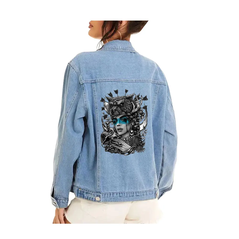 Cool Girls Patch Iron On Transfer For Clothing Fashion Thermal Sticker DIY T-Shirt Decals Iron On Paches Stripe On Clothes Bags