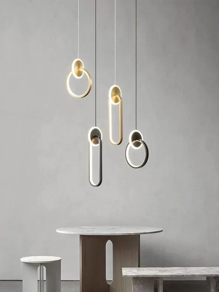 

SANDYHA Modern Minimalist LED Chandelier Elegant Pendant Lamp for Living Dining Room Home Decor Bright Lighting Fixture