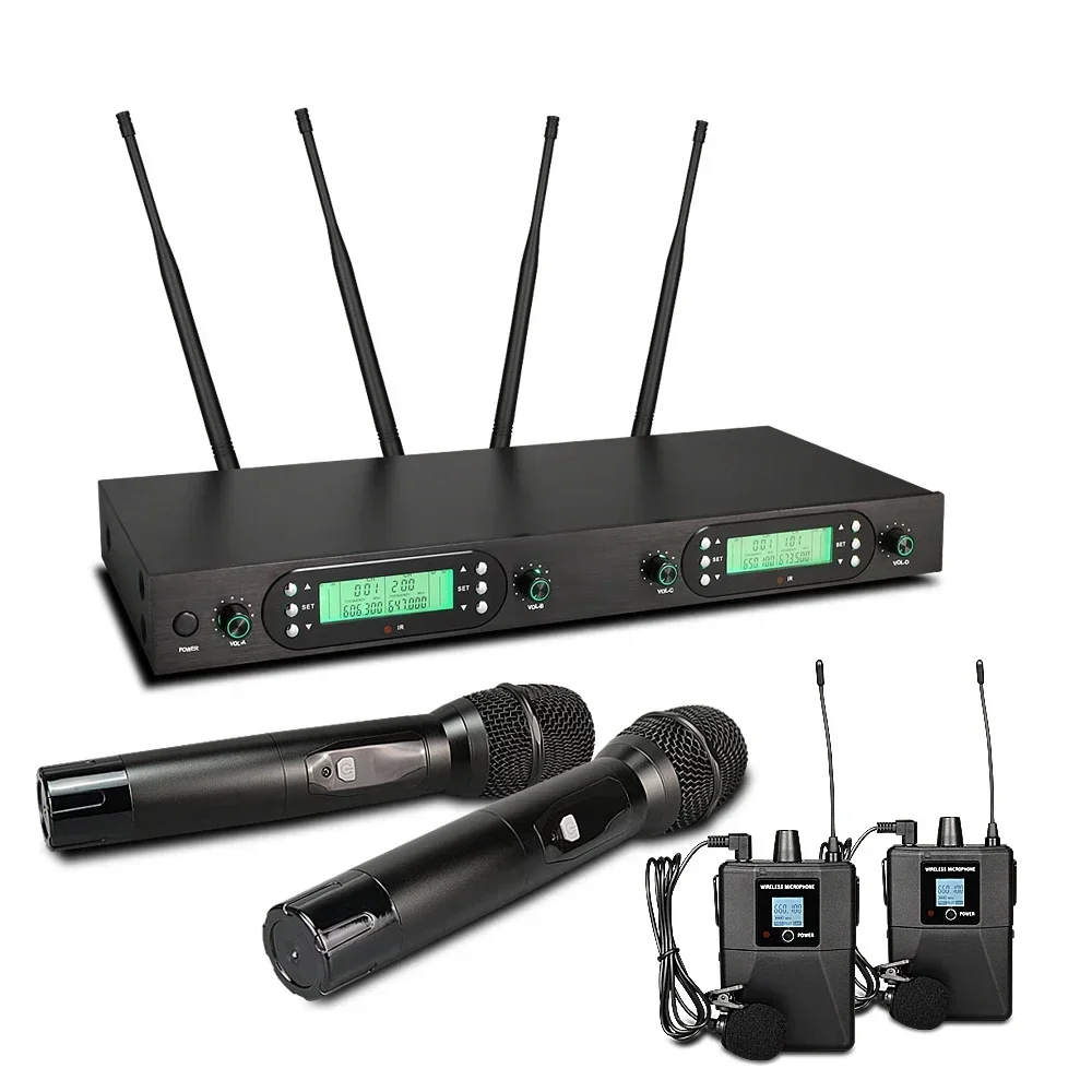 New Arrival UHF Metal High Sensitivity Long Range Headset Wireless Microphone 4