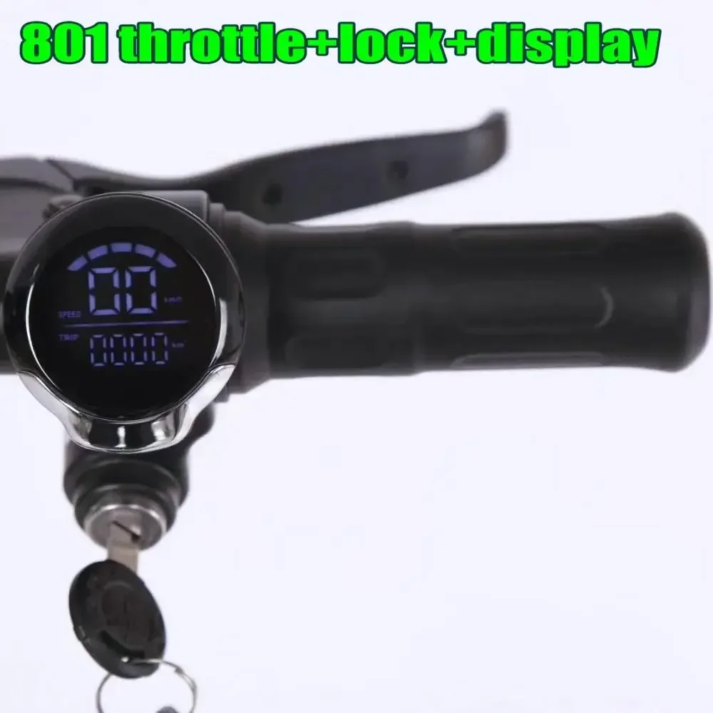 24v36v48v60v Speedometer Rolling Grips Throttle Accelerator With Lcd Display&Lock for Electric Scooter Bicycle MTB Tricycle Part