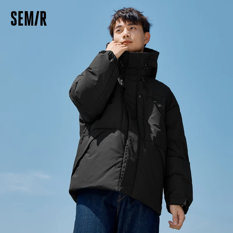 Semir Down Jacket Men 2023 Winter New Three-Proof Fashion Bread Jacket Simple Outdoor Warm Jacket