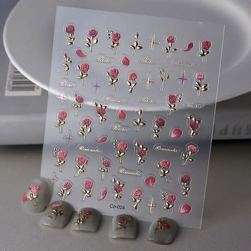 Nail Art Aufkleber DIY Nagel Slider Aufkleber Dekoration neue Bronzing Laser Rose unregelmäßige Form Cartoon Kaninchen DIY Maniküre Charms