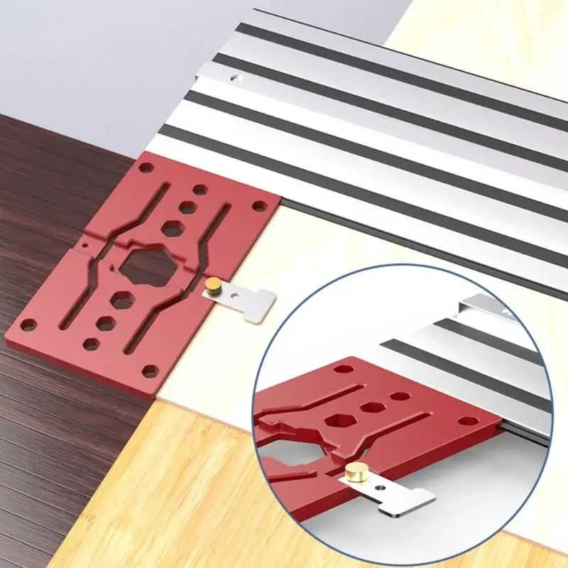 57QF Right Angle Circular Sawing Guide Rails 340mm Woodworking 90 Degree Electric Track Stop Square Electric Circular Sawing