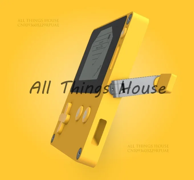 وحدة تحكم ألعاب محمولة صغيرة ريترو، شاشة كرنك يدوية إبداعية باللونين الأبيض والأسود #4