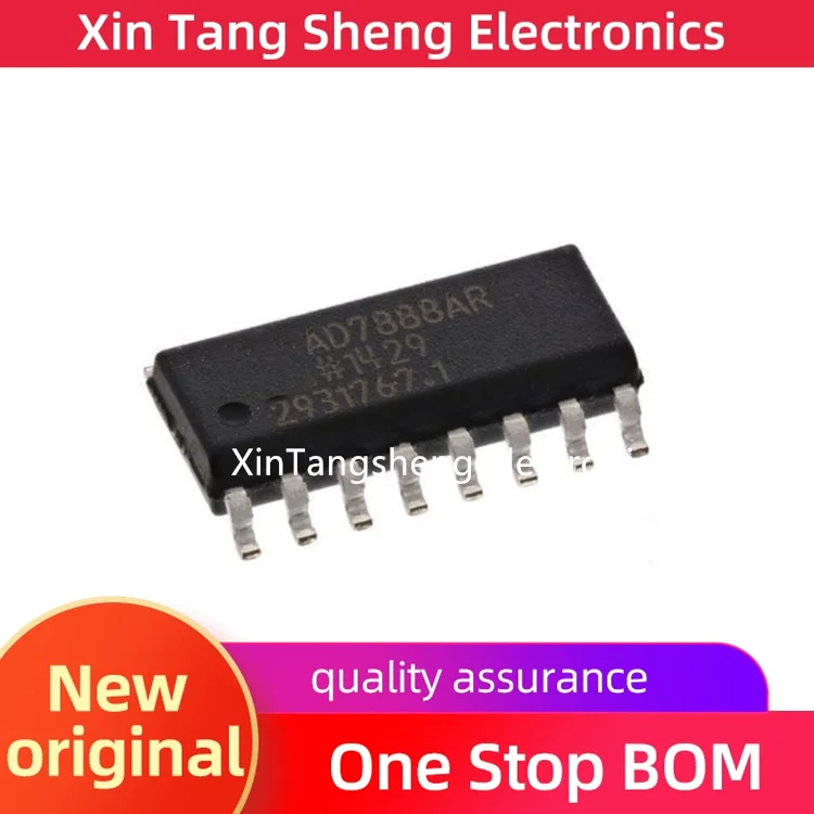 1Pcs   New original      AD7888ARZ-REEL7    AD7888ARZ   AD7888AR   12Bit 2.7V~5.25V 125kHz SOIC-16 Analog To Digital Converters