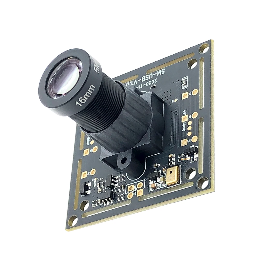 16mm 25mm Lens CCTV Webcam Industrial Pure Physical HD 500W UVC 2592*1944 30FPS USB Camera Module Microphone Windows Linux