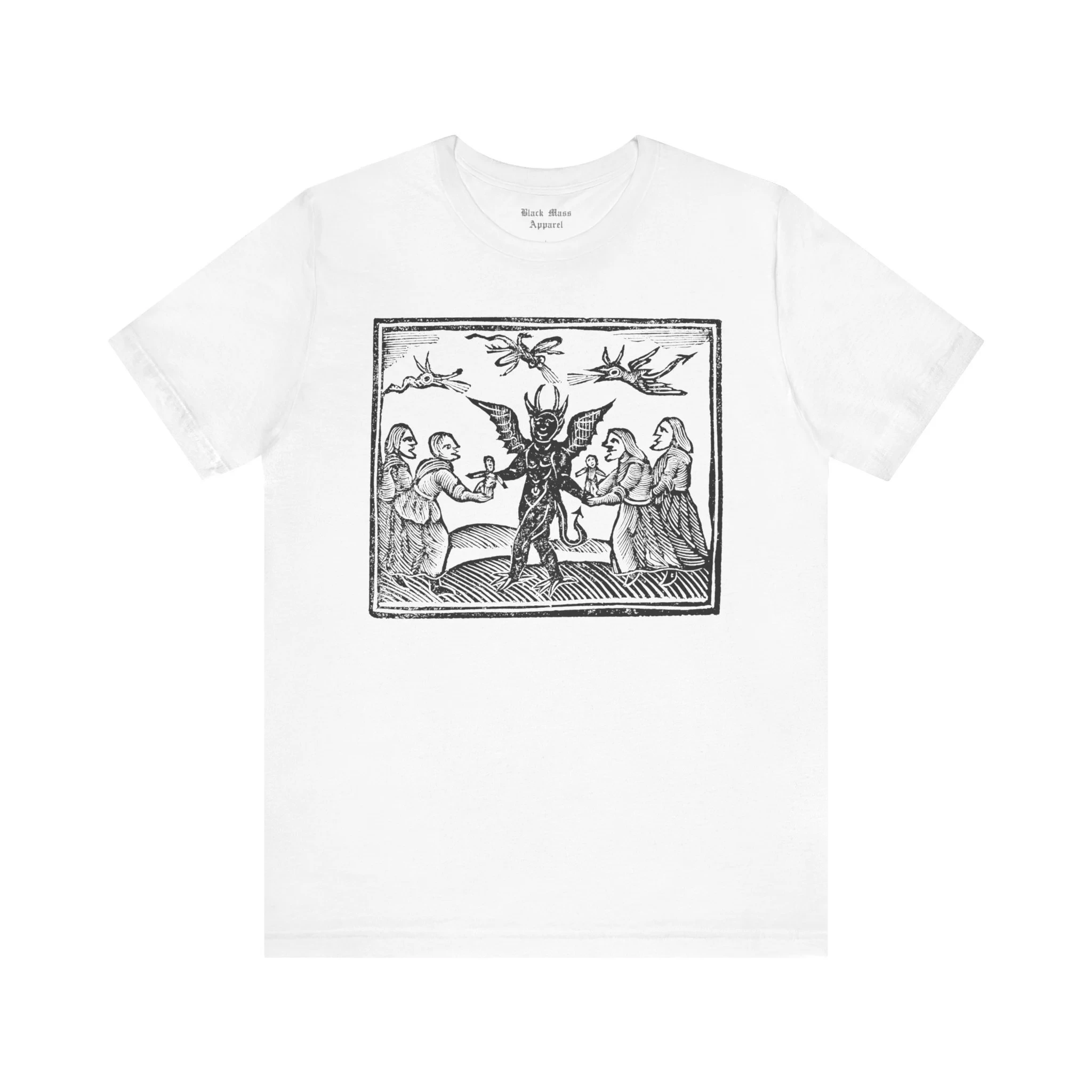 Wax Doll for Devil Mystery Woodcut Shirt Retro Voodoo T-shirt Black Magic T-shirt Creepy Men's and Women's T-shirts