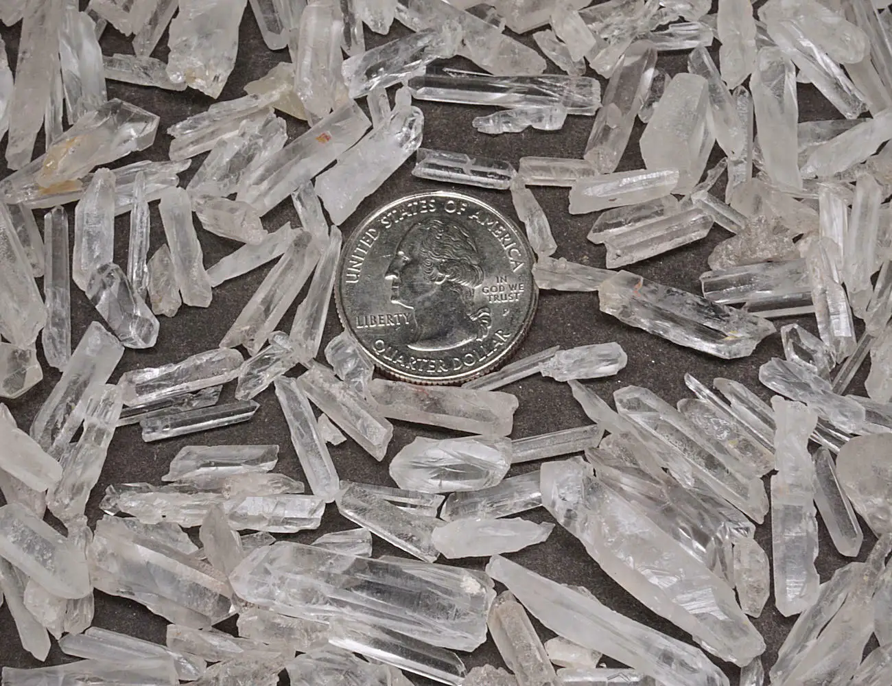 Quartz Crystal Collection 1/2 LB Natural Clear Points EXTRA SMALL Seed Crystals