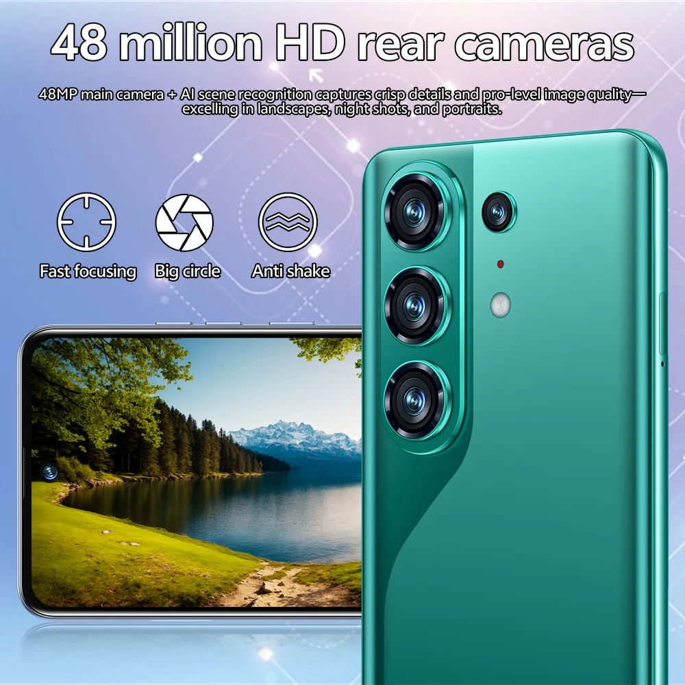 K-Touch C26 Ultra Mobile Phones Android 15 Smartphone 7.3 HD Cell Phone 22GB 2TB 8000mAh Face Unlock 5G Dual SIM 16+48MP Camera Cellphones For Men Women