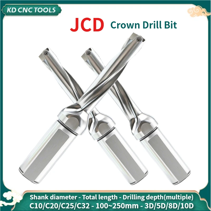

JCD Crown Drill Bits Violent Drill Bit 3x 5x 8x 10x Internal Cold Drilling High Efficiency CNC Rapid Drilling Deep Hole Drilling