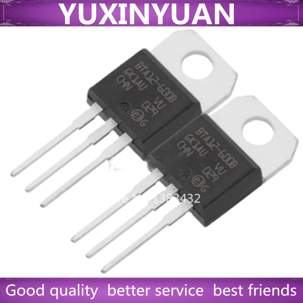 10pcs/lot Original Product BTA12-600BRG Triac 12A 600V TO-220