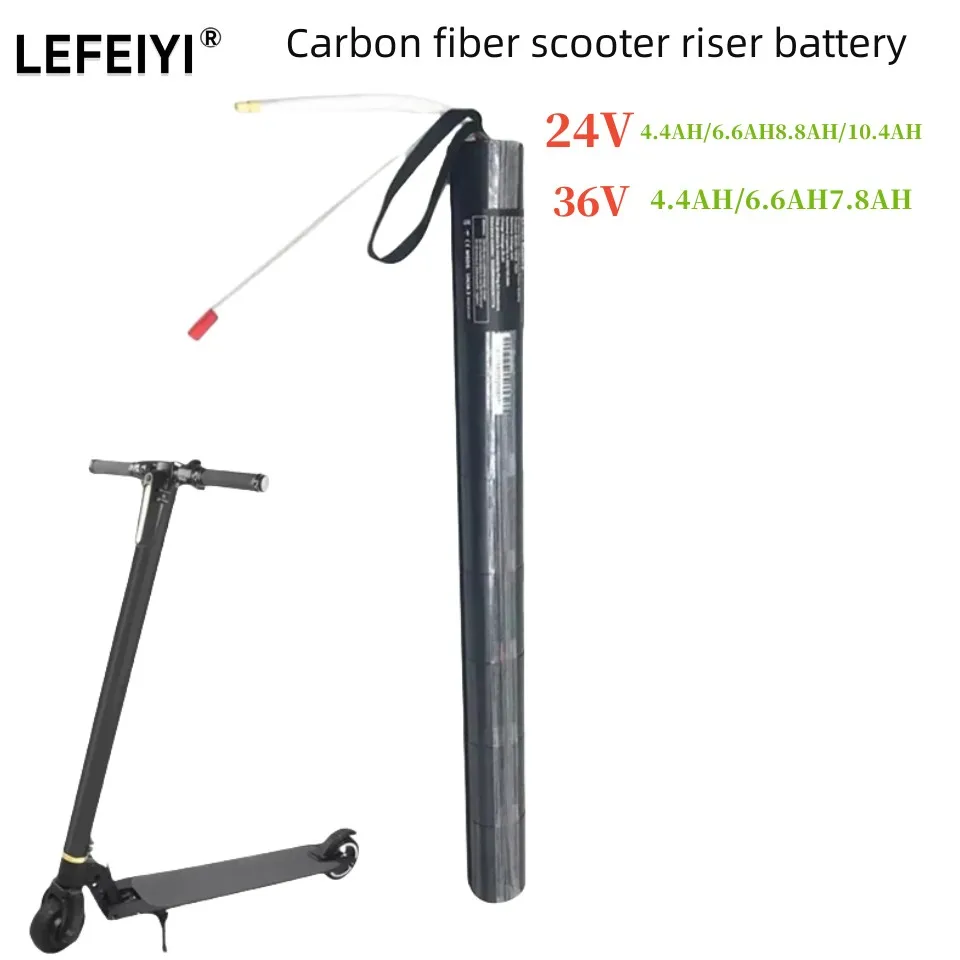 

100% Brand New 24V 36V4.4/6.6/7.8/8.8/10.4ah 18650 Lithium Battery with BMS for Carbon Fiber Scooter