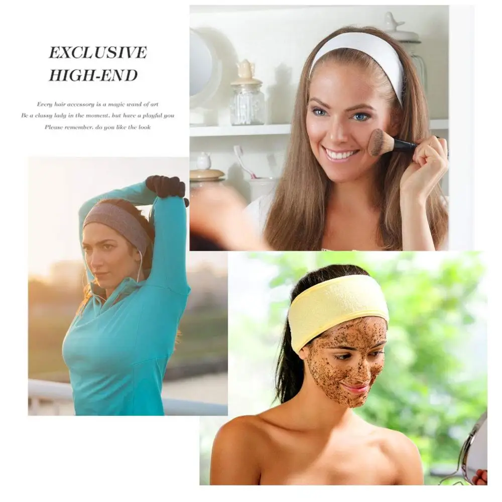 Adjustable Wide Hairband Yoga Spa Bath Shower Makeup Wash Face Cosmetic Headband For Women Ladies  Make Up Accessories image 6