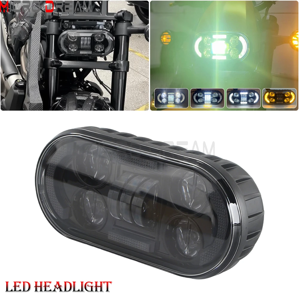 Motorcycle Led Headlight Headlamp Front Turn Signal High Low Beam Daytime Running Light For Harley Sportster S RH1250S 2021-2026