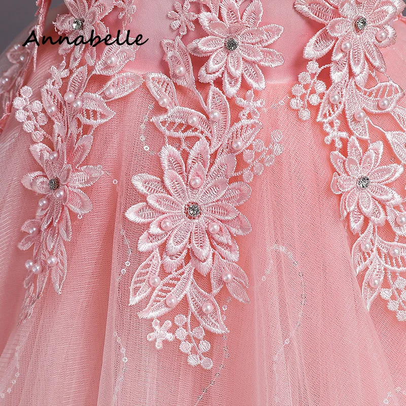 Annabelle Blume Baby Mädchen Bogen Kleid für Hochzeits feier Kleider Kinder bunte Kinder geschwollene Baby kleidung Prinzessin Vestidos