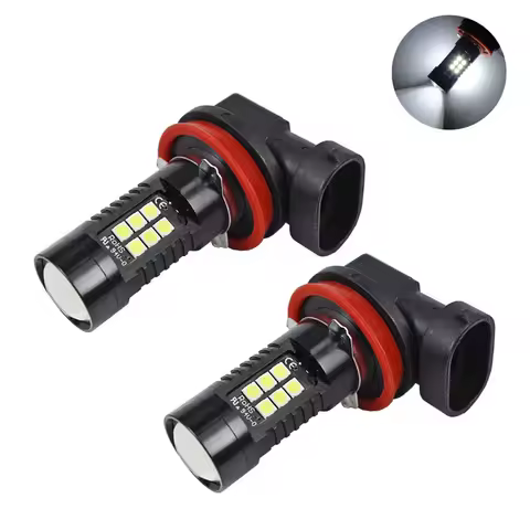 2Pcs H8 H11 Led HB4 9006 HB3 9005 Fog Lights Bulb 3030SMD 1200LM 6000K White Car Driving Running Lamp Auto Leds Light 12V 24V