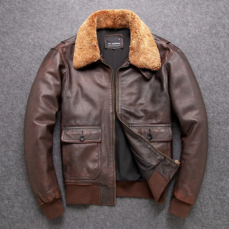 The top layer of is made detachable cowhide and fur collar pure with a flowing style