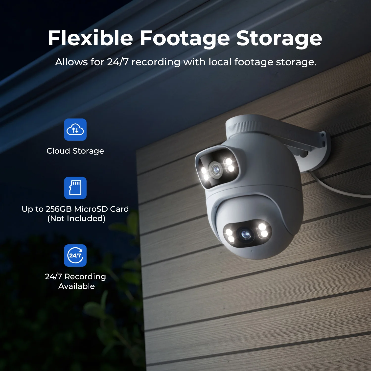IMILAB Outdoor Surveillance Camera Dual Lens 360° PTZ Camera Colour Night Vision WiFi/LAN 7/24 Work EC6 Dual With MiHome App